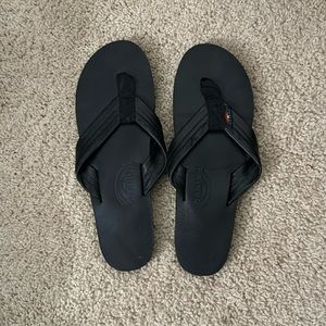 Rainbow black sandals